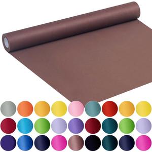 SMART&CASUAL 17.8" x 760" (63') Coffee Kraft Craft Paper Roll for Gift Wrapping Bulletin Board Bouquet Flower Kids Art Packing Parcel Table Covering 80GSM 55LB (Coffee, 17.8" x 63')