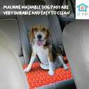 Guinea Pig Cage Liner - Pack of 4 Washable Pee Pads for Dogs, Smooth Fleece Guinea Pig Bedding for Cage & Crates, Reusable & Waterproof Puppy Pee Pads - 47x24 Inches, Red Blue Piggies