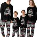 VNVNE Family Christmas Pjs Matching Sets for Women/Men/Couples/Adults, Holiday Xmas Reindeer Elf Plaid Pajamas Sleepwear (Small)