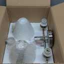 WOSHITU Bathroom Vanity Light Fixtures - Brushed Nickel Bathroom Lighting Fixtures Over Mirror 2-Lights with Modern Milky White Frosted Glass Shade, Mid Century Wall Light 17.3in (Exclude E26 Bulb)