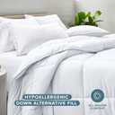 Bare Home Comforter Set - Super King Size - Ultra-Soft - Goose Down Alternative - Premium 1800 Series - All Season Warmth (Super King, White)
