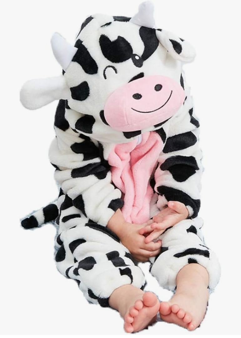 Unisex-Baby Animal One Piece Flannel Cartoon Romper Animal Outfits, 100