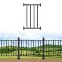 38in H x 2ft W Aluminum Horizontal Deck Railing Kit,1 Panel