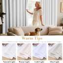 H.VERSAILTEX White Curtains 84 inches Long for Living Room Thermal Insulated Room Darkening Window Treatment Panels Drapes Light Reducing Curtains for Bedroom, 2 Panels, 52" W x 84" L, White