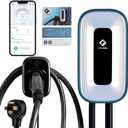 EV Charger Level 250 Amp Charge Station, 240V,Indoor/Outdoor EVSE, 25Ft Cable Level 2 ev Charger, 2.4GWiFi/APP/RFID Card (NEMA14-50 Plug or Hardwired)