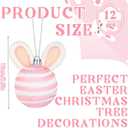 12 Pcs Easter Bunny Hanging Ornaments Cute Yarn Bunny Pendants Easter Rabbit Tree Decorations for Spring Party Home Decor Supplies