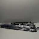 Whitmor Adjustable Rolling Clothes Organizer Chrome Garment Rack, Black and Silver