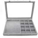 Jewellery Box Jewelry Box Organizer Jewelry Box with Clear Lid Ice Velvet Jewelry Storage Box Glass Jewelry Display Case Store Showcase Box Gifts for Girls Women Jewelry Organizer jewellery box