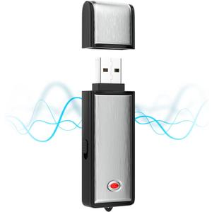 16G Voice Recorder, Digital Audio Recorder with 550 Hours Recording Capacity Noise Reduction USB Recording Device Rechargeable Voice Recorder for Lecture,Interview,Meeting Class