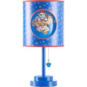 Idea Nuova Nickelodeon Paw Patrol 2 Layer Cut Out Shade Stick Table Lamp with Figural Pull Chain and Themed Printed Decorative Shade