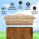 Geetery 2 Pcs 6 x 6 Inch (Actual 5.5'' x 5.5'') Wood Newel Post Cap Fence Post Cap for 5-5/8 Fence Topper Top Resistant Decking Caps for Outdoor Fences, Mailboxes and Decks (Cedar)