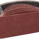 3 x 21 Inch Sanding Belts 80 Grits - 10 Pack Sander Belts for Belt Sander, Best for Sanding Wood,Metal and Paint