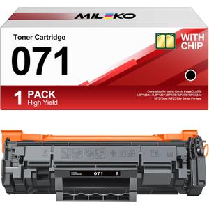 071 Black Toner Cartridge 1 Pack Compatible Replacement for Canon 071 071H Black Toner to Work for Canon imageCLASS LBP122dw LBP122 LBP120 MF270 Mf272dw Mf273dw Mf275dw Printers 071 Black Toner Cartridge 1 Pack Compatible Replacement for Canon 071 071H Black Toner to Work for Canon imageCLASS LBP122dw LBP122 LBP120 MF270 Mf272dw Mf273dw Mf275dw Printers
