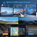 Carpuride Double Din Car Stereo with CarPlay and Android Auto Car Radio 9" HD Floating Touchscreen Car Audio Receivers with Bluetooth, EQ Subwoofer, Mirror Link, SWC, Backup Camera, AUX, AM/FM Radio