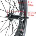 20''x4.0 Fat Bike Front Wheel Double Wall Rim with Puncture Resistant Tire All Terrain Bolt On and Hub 36x12G Spokes Black Alloy Aluminum Snow Bicycle Folding Fatbike Wheel Assembly