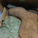 IUV Cowboy Boots For Men Wide Western Boot Traditional American Flag Retro Square Toe Country Work Boots (10, Brown)