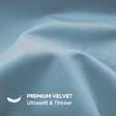 QUORGVES Light Blue Velvet Pillow Covers 22x22 Inch Set of 2, Soft Solid Decorative Square Throw Pillow Covers, Decor Cushion Covers for Bed Sofa Couch Bedroom Living Room - Coastal Sky Baby Blue