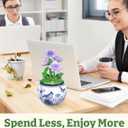 PieceRelax Flower Bouquet Building Decoration Set - Artificial Flowers Mini Bricks Potted Violet - Home Accessories or Best Gift Valentine Dcor for Him and Her Botanical for Adults [KZ1029]