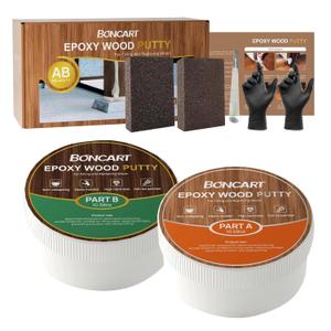 Epoxy Wood Putty, High Strength Filler Putty, Stainable 2-Part Epoxy Filler, 21.16 oz Structural Wood Repair Kit, Wooden Furniture Repair Kit for Damages (White) Epoxy Wood Putty, High Strength Filler Putty, Stainable 2-Part Epoxy Filler, 21.16 oz Structural Wood Repair Kit, Wooden Furniture Repair Kit for Damages (White)