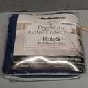 Mueller Ultratemp King Size Sheets Set, Super Soft 1800, 6 Piece, Deep Pocket up to 16" Cooling Sheets King Size, Transfers Heat, Breathes Better, Hypoallergenic, Wrinkle, Navy