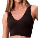 Calvin Klein Womens Invisibles Comfort Seamless Lightly Lined V Neck Bralette Bra M