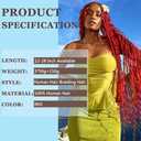 Red Boho Human Hair Red Deep Wave Boho Bulk Human Hair for Braiding 20 20 20 inch No Weft Deep Curly 3 Bundles 50Gram/Bundle