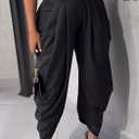 Unybwonn Women's Dress Slacks Pants Casual Pleated Business Work Pants Wide Leg High Waisted Palazzo Pants Trousers Black, Small