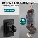 2 x Self Adhesive Shower Head Holder Wall Mount,Adjustable Handheld Shower Head Holder,NO Drilling Wall Shower Wand Holder for rv Shower Kids Shower Bathroom Shower (Black-1pcs)