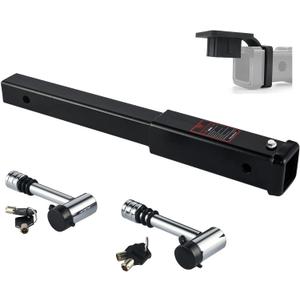 TYT Trailer Hitch Extension 18" inch, Trailer Extender for 2-inch Receiver with 5/8" Advanced Hitch Pin Lock 2-Pack, 5000 lbs GTW / 500 lbs TW