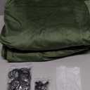 Topfinel Olive Green Velvet Blackout Curtains 84 Inches Long,Soundproof Room Darkening Dark Green Thermal Insulated Boho Elegant Moody Grommet Curtains for Living Room Bedroom 2 Panels