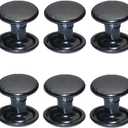 300sets Leather Rivets Double Cap Rivet Tubular Metal Studs Repairs Decoration Craft Accessories for Leather Craft Clothes Shoes Bags Belts (6mm Gunmetal Black)