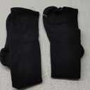 HAPIU Merino Wool Easy On Compression Socks for Women & Men, 15-20 mmHg, Plus Size Knee High Stocking for Nurses, Pregnancy, Travel, Flight, Medias de Compresin Mujer (Medium-Large, Black)