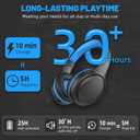 UKELALA U2B ANC Wired & Wireless Bluetooth 6.0 Headphones Foldable with Mic