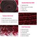 Burgundy Bundles Human Hair Burgundy Deep Wave Bundles 18 inch Red Human Hair Bundle 99J Deep Wave Bundle 50g