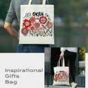 3 x Christian Inspirational Butterfly Library Bag Gifts for Mom, Christmas Religious Mental Health Jesus Gift for Women