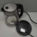 Elite Gourmet Electric Glass Kettle with Stylish Blue LED