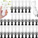 Woanger 60 Pack Mini Powerful Handheld Fan Bulk 3 Speed USB Rechargeable Small Desk Fan Summer Gift for Wedding Beach Outdoor Women Eyelash (Black,White)