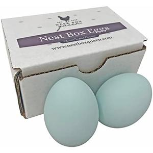 Nest Box Queen Ceramic Chicken Nest Eggs for Nest Box Training - 1 Pack (Blue)