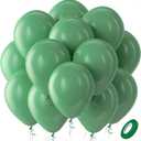 Bezente Sage Green Latex Party Balloons - 100 Pack 12 inch Round Helium Olive Green Balloons for Birthday Jungle Theme Safari Bridal Shower Wedding Party Decorations