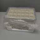 Frebeauty Acrylic Jewelry Organizer Earring Organizer Box with 5 Drawers Earring Holder Organizer with Velvet Trays Clear Jewelry Box for Women Earring Display for Rings Studs(Beige)