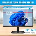PYS 2-Pack 27 Inch Blue Light Screen Protector for Monitor – 16:9 Removable Anti-Blue Light Filter, Eye Strain Relief, UV Protection Film for Computer Monitors