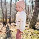 FURTALK 4 Pack Toddler Kids Beanie Boys Girls Baby Winter Hat Warm Knit Stretchy Breathable Hat (0-6 Months, Beige+pink+purple+light Khaki)