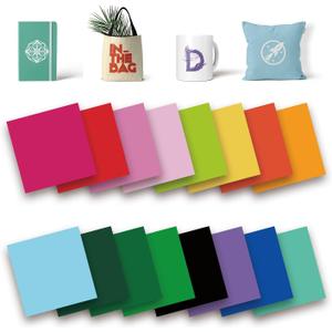 Solid Color Transfer Sheets, 16 Pcs 12"x 12" Plain Colors Pre-Printed Sublimation Paper for Heat Press Mug, DIY T- Shirts, Coasters Blanks