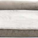 Amazon Basics Dog Bed with Cooling Gel Memory Foam, Pressure-Relief Support for Dogs up to 90lbs, Non-Slip Bottom, Machine Washable Cover, Extra Large Sized (44" x 35"), Taupe