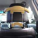 MACHSWON Car Headrest Retractable Hanger Car Seat Coat Jacket Suit Hanger Hook Stainless Steel (Beige)