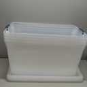 Rubbermaid Cleverstore 95 Qt Clear Storage Bins with Lids, 4-Pack, Stackable, BPA-Free, Made in USA