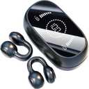 Wireless Ear Clip Bone Conduction Headphones Bluetooth Wireless Clip On Open Ear Headphones Earbuds Earclip Bone Conduction Earbuds Head Set Waterproof Bone Conducting Ear Buds Induction Headphones