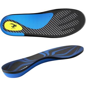 Carbon Fiber Insole with Arch Support for Long Periods of Standing, Jogging, Hiking and Other Outdoor Sports, as Well as a Work Boot Insole. (Blue, M10.5/11W11.5/12300mm)