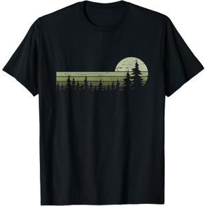 Trees Wildlife Nature Vintage Forest T-Shirt, XL