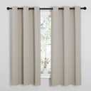 NICETOWN Natural Blackout Curtains for Bedroom (1 Pair, 42 x 63 inches), Farmhouse Thermal Insulated Room Darkening Drapes for Windows